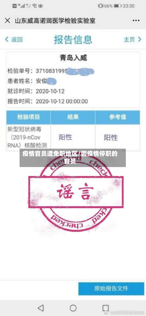 疫情官员遭免职地区/因疫情停职的官员-第3张图片