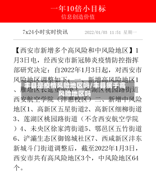 丰县是疫情风险地区吗/丰县属于高风险地区吗