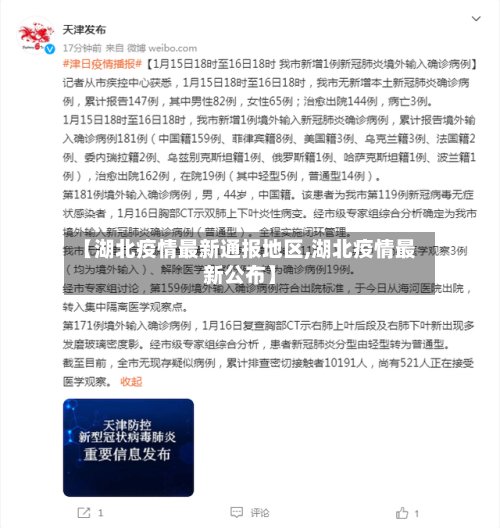 【湖北疫情最新通报地区,湖北疫情最新公布】