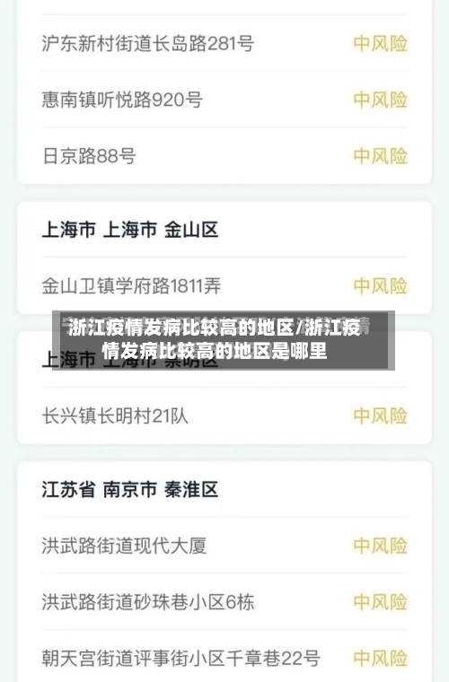 浙江疫情发病比较高的地区/浙江疫情发病比较高的地区是哪里-第2张图片