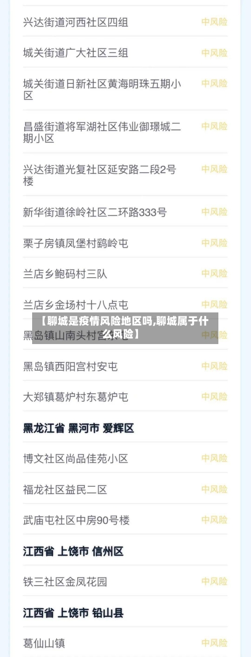【聊城是疫情风险地区吗,聊城属于什么风险】
