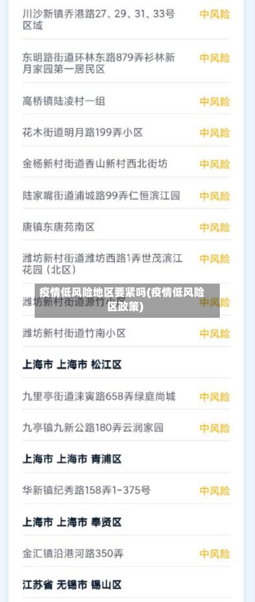 疫情低风险地区要紧吗(疫情低风险区政策)-第2张图片