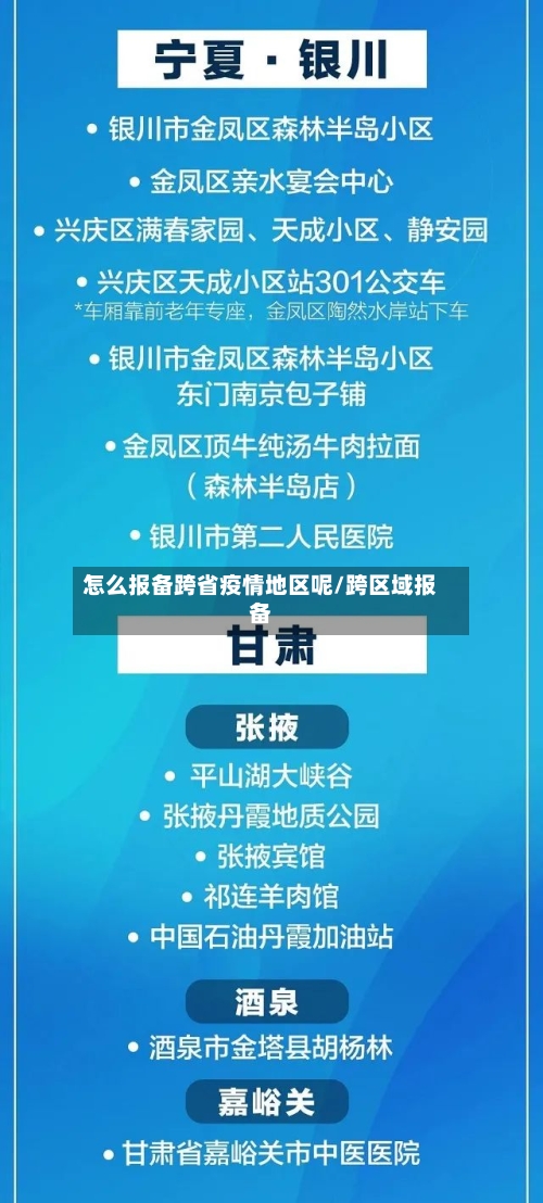 怎么报备跨省疫情地区呢/跨区域报备