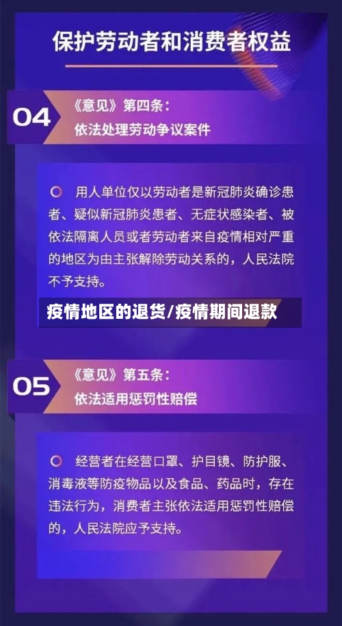 疫情地区的退货/疫情期间退款-第2张图片